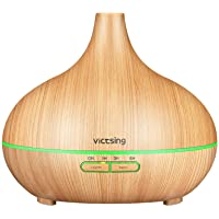 Los mejores  - VICTSING 7-Color LED- 4 Temporizador Humidificador Ultrasónico Aromaterapia- 14 W- Amarillo